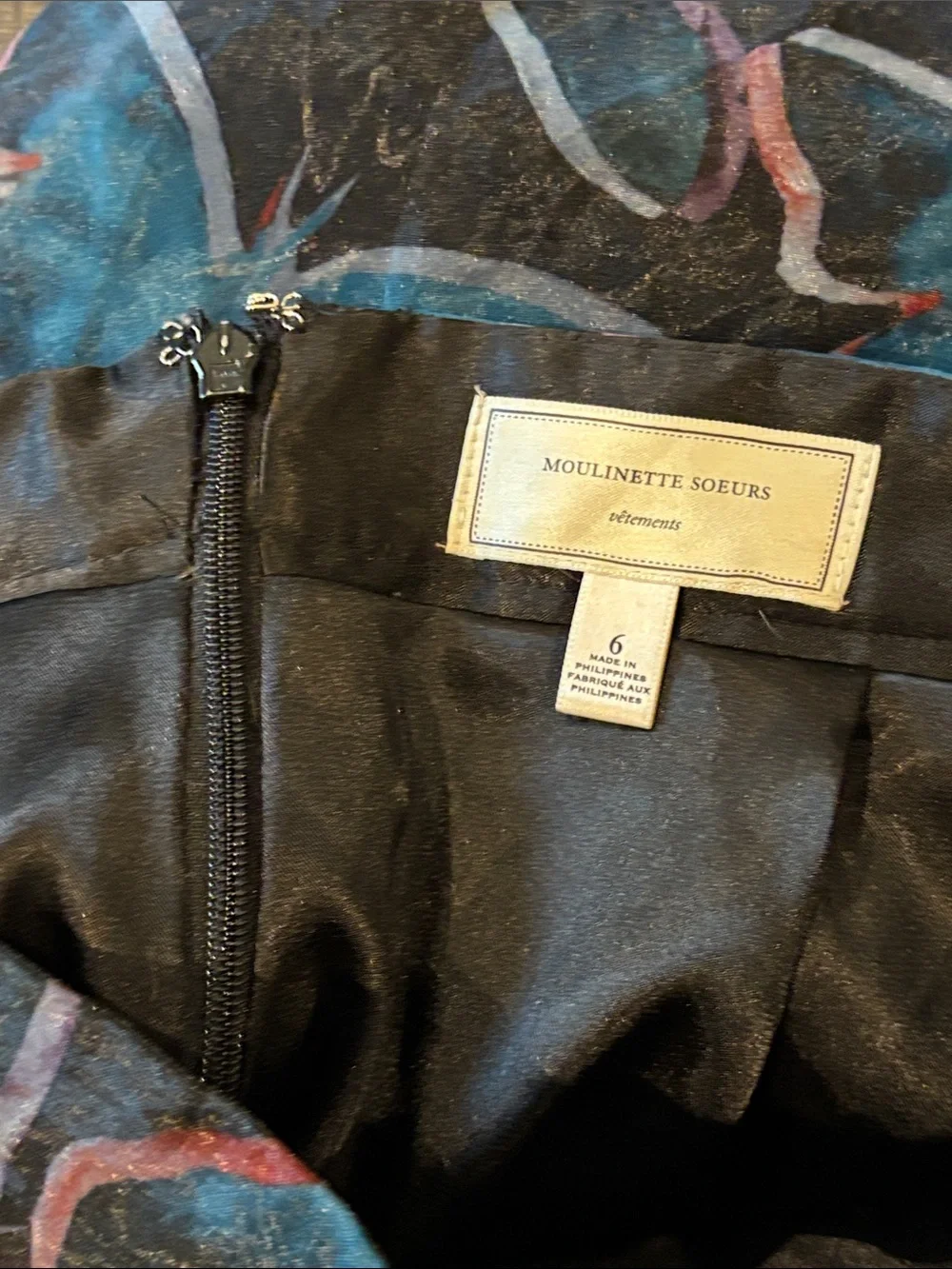 NWT Anthropologie Moulinette Soeurs Midnight Butterfly Organza Skirt 6 small